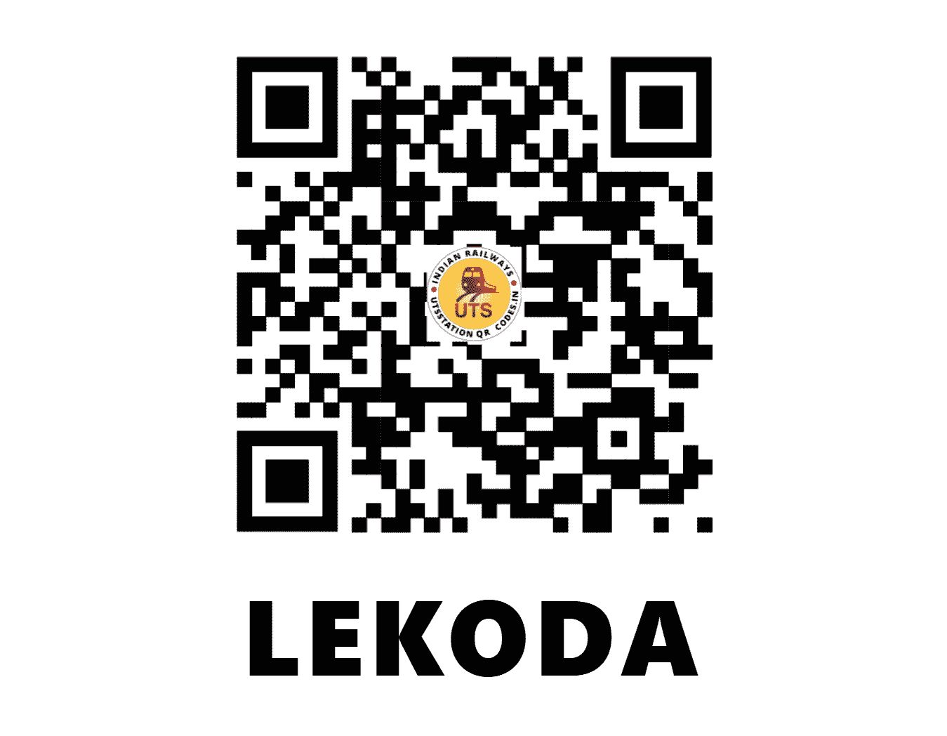 UTS QR Code for LEKODA - LOD (WR - MADHYA PRADESH)